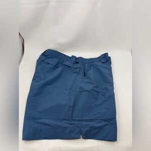 AFTCO Mens Nylon Fishing Outdoor Beach Cargo Shorts size 44 Flat Front Blue